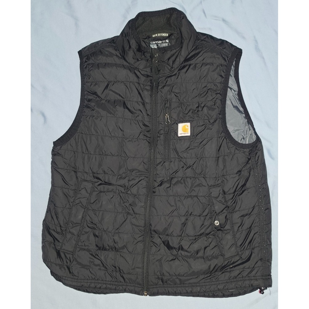 Carhartt Vest Mens Size Large Gilliam Rain Defender Lightweight Insulated Black